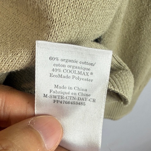 Everlane Organic Cotton Blend Casual Preppy Tan Long Sleeve Sweater Size Medium - Picture 8 of 9
